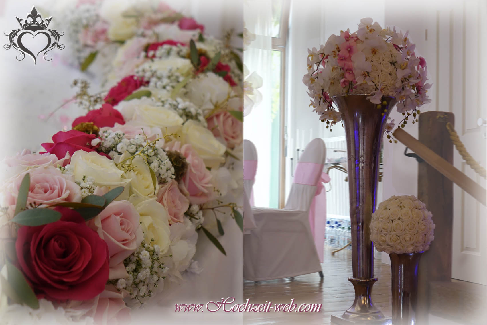 Hochzeitsdekoration-rosen-bodenvase