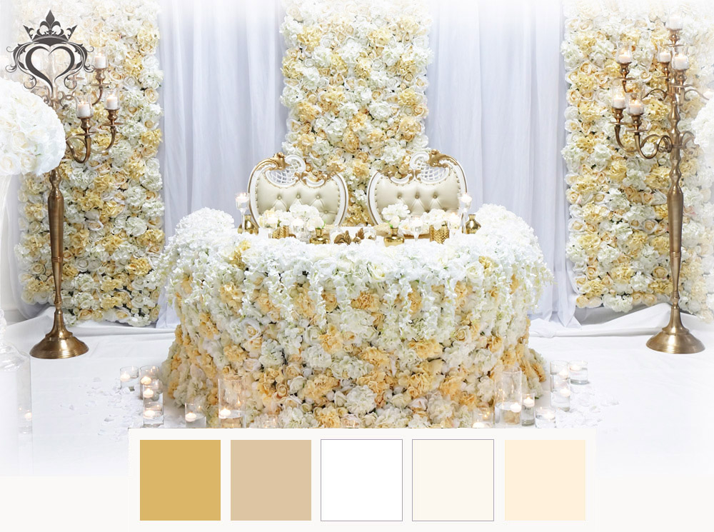 Hochzeitsdeko-Blumenwand-champagner-creme-farbe