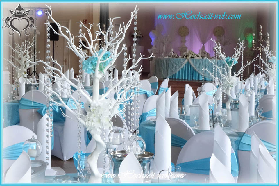 Tischdekoration-turkis-Hochzeitsdekoration