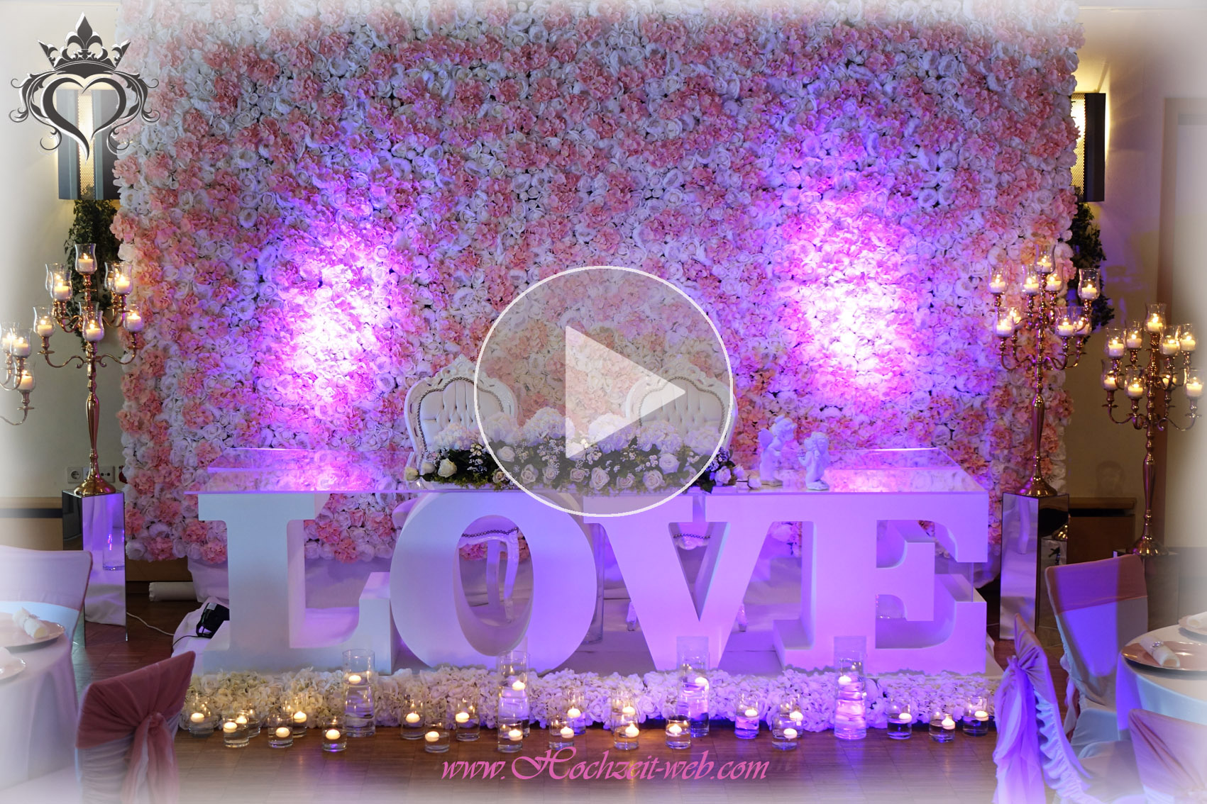 Hochzeitsdekoration Brauttisch LOVE video