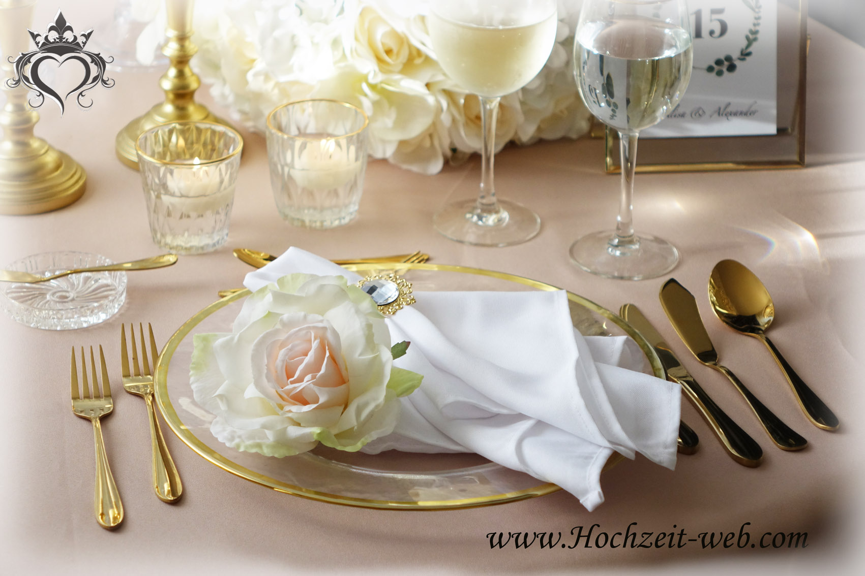 besteck gold platzteller