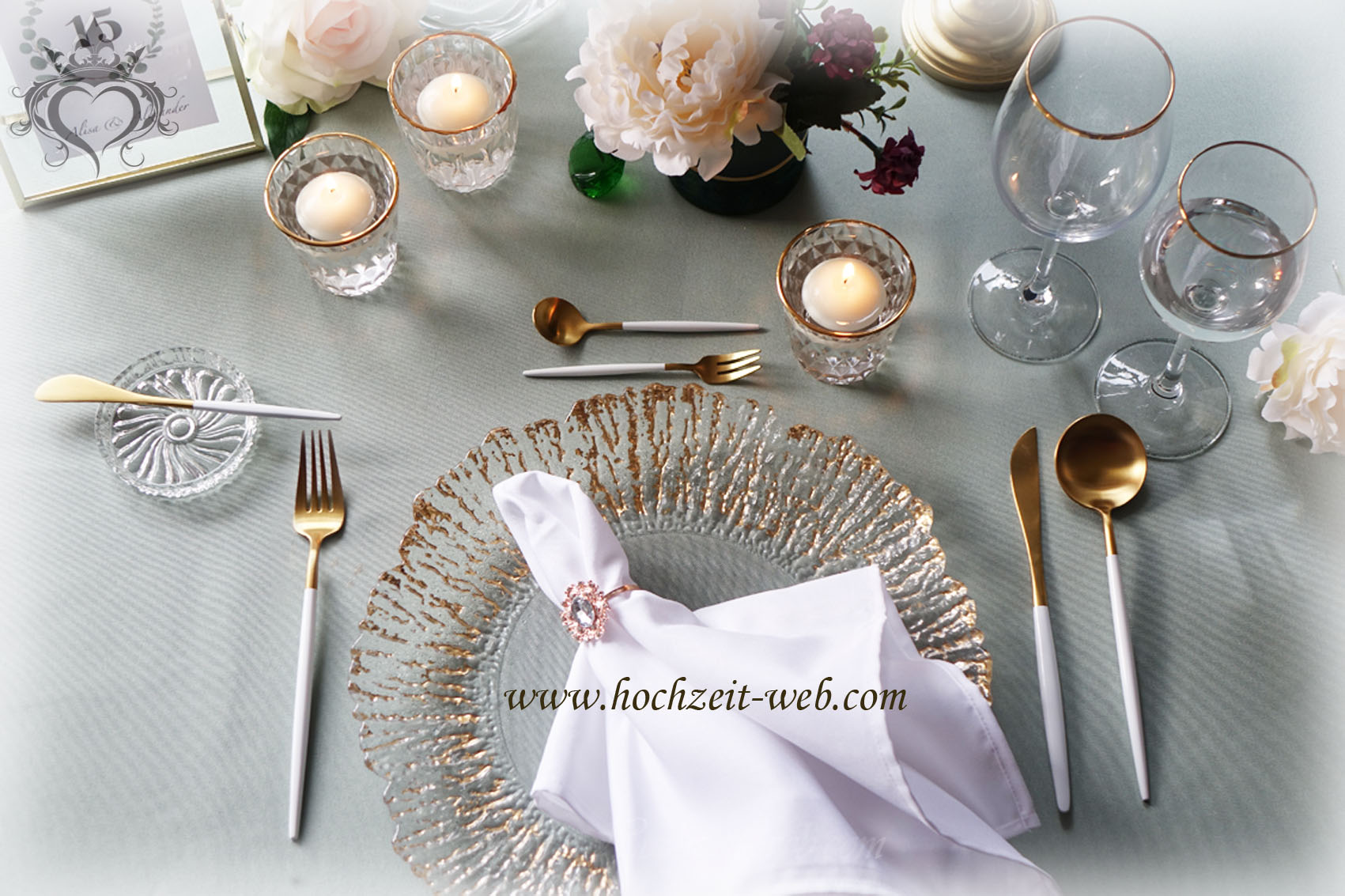 besteck gold-weiss edel