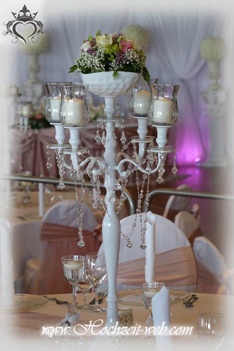 kerzenleuchter- weiss - gro -kerzenstnder