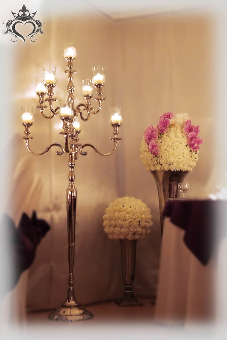 hochzeitsdekoration-kerzenleuchter gro-silber
